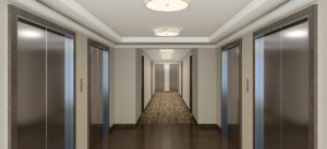 Elevator & Corridor at the Shorecrest Towers in Brooklyn